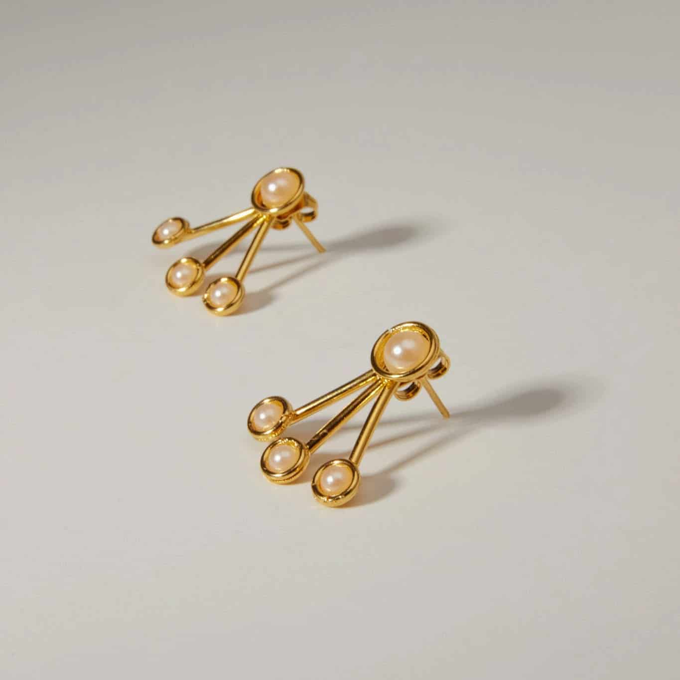 Triple Pearl Duo Studs - miniatura 1