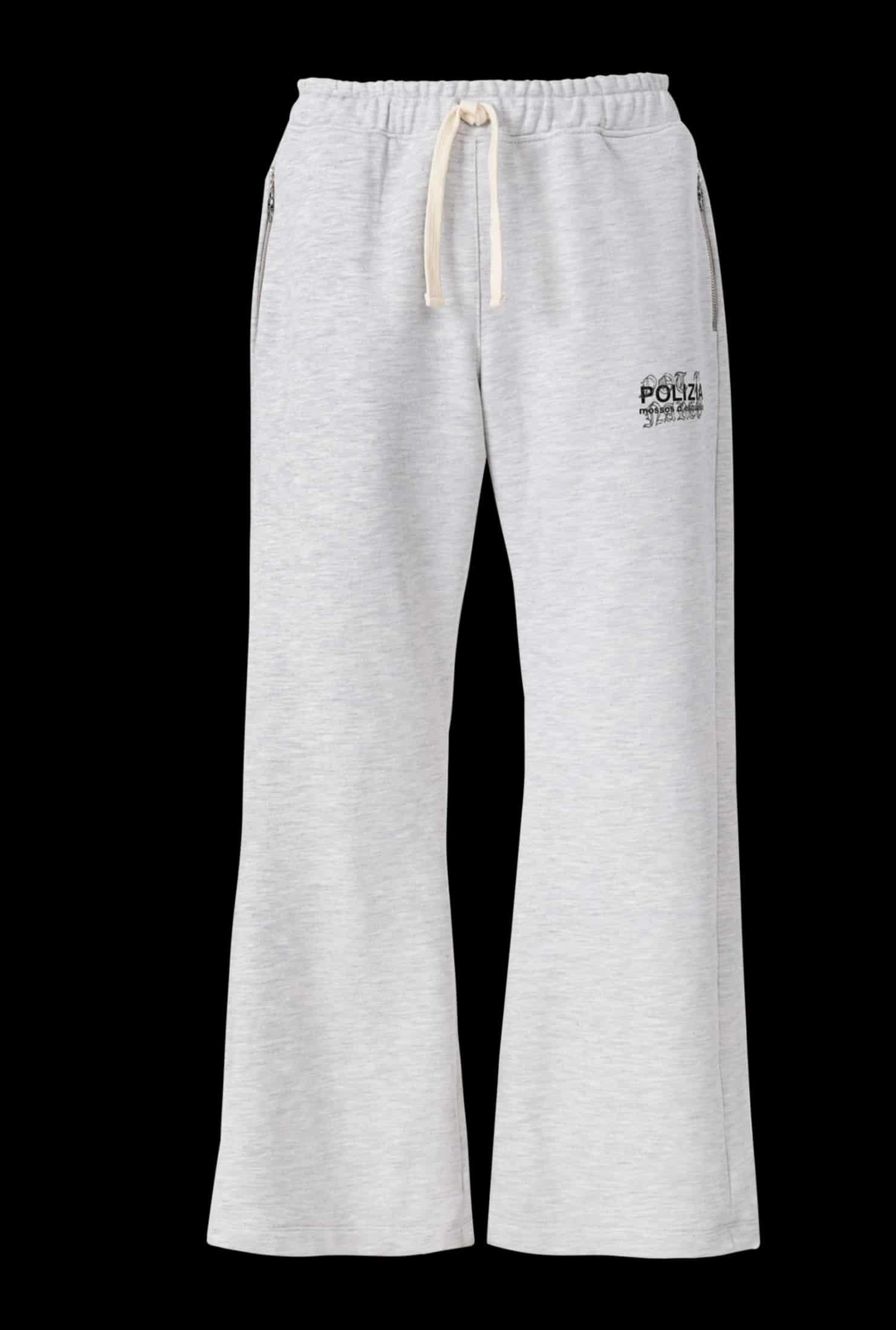 POLIZIA GRAY FLARED SWEATPANTS - miniatura 1