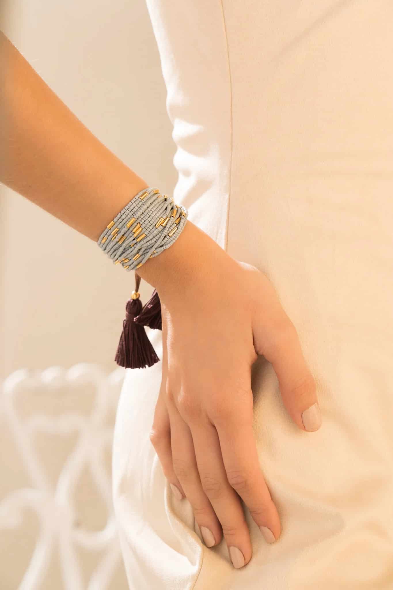 Pulsera Borlas + Aretes - miniatura 2
