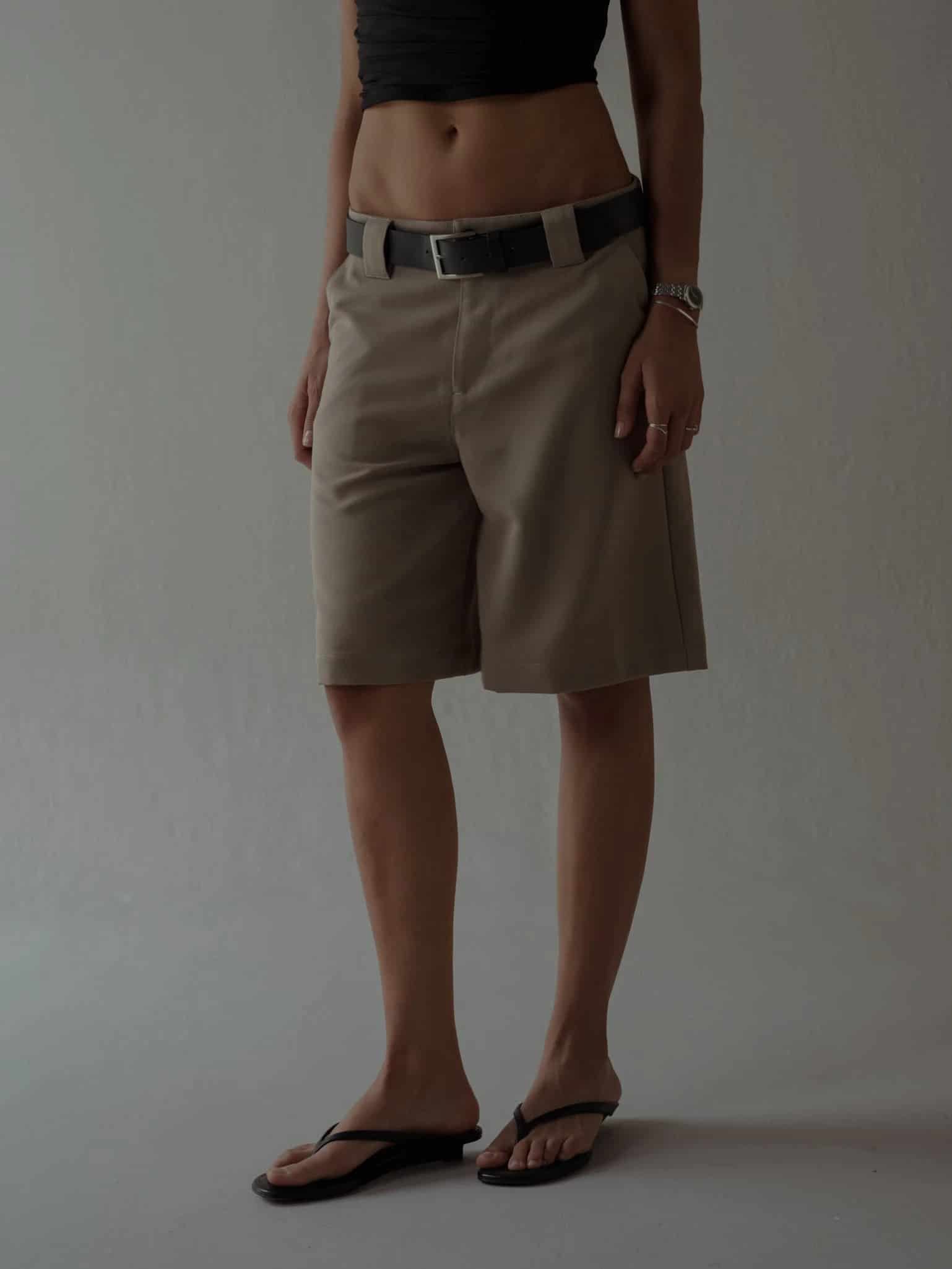 LONG CLASSIC SHORTS - TAUPE - miniatura 5