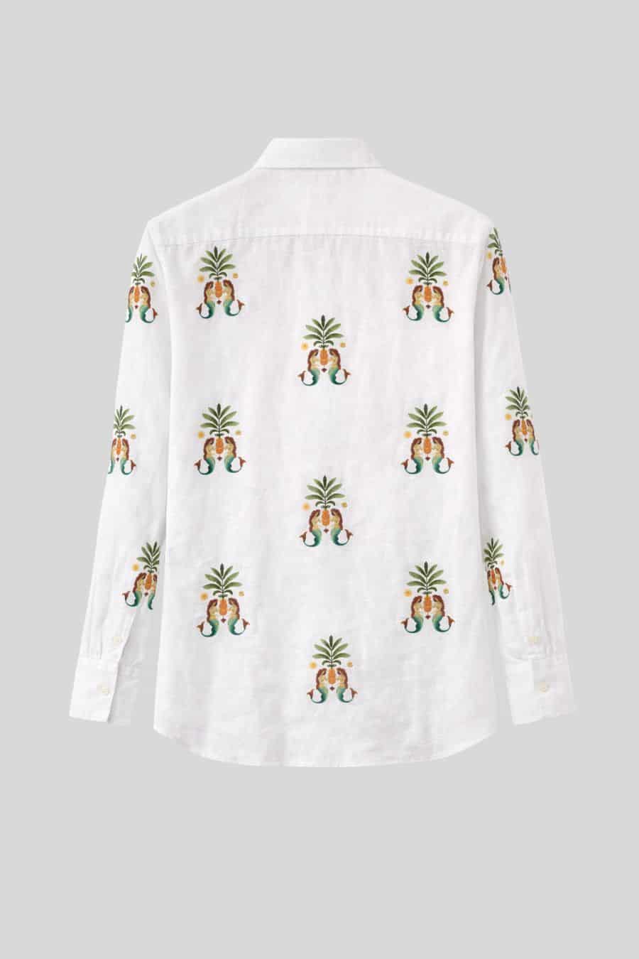 Women's shirt linen nerida white - miniatura 5
