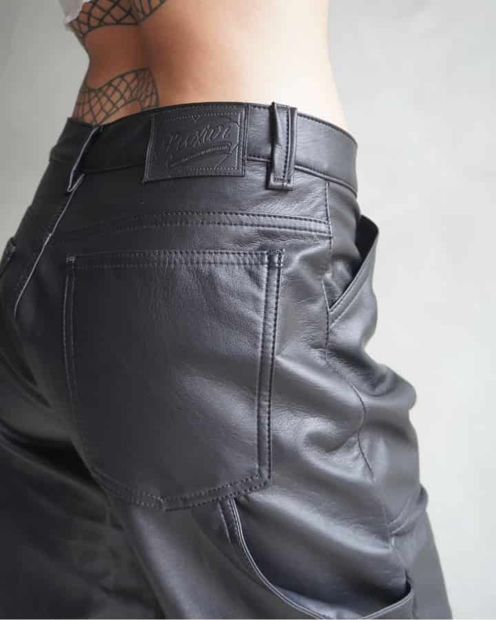 PANTALÓN DE CUERINA NEGRO MIAMI VICE - miniatura 2