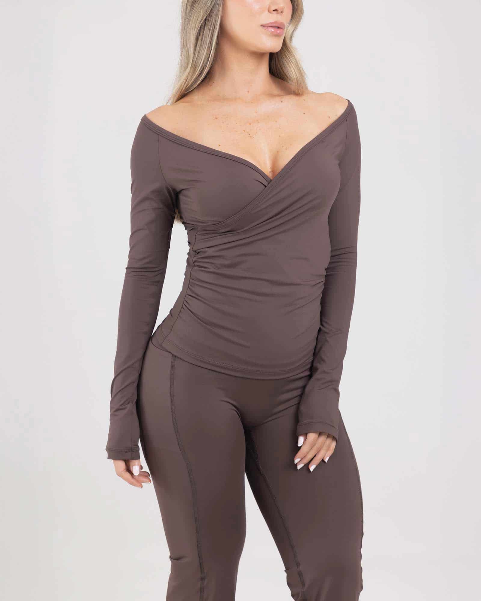 Blusa flow ease cafe choki dolce FIBER - miniatura 2