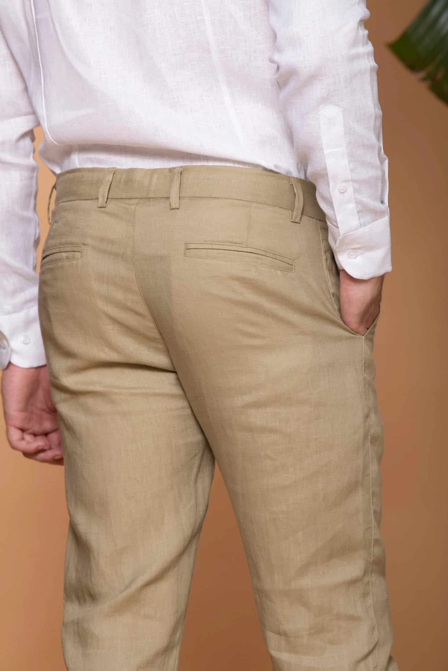 Traje Slim Fit 100% Lino Verde Aloe - miniatura 4