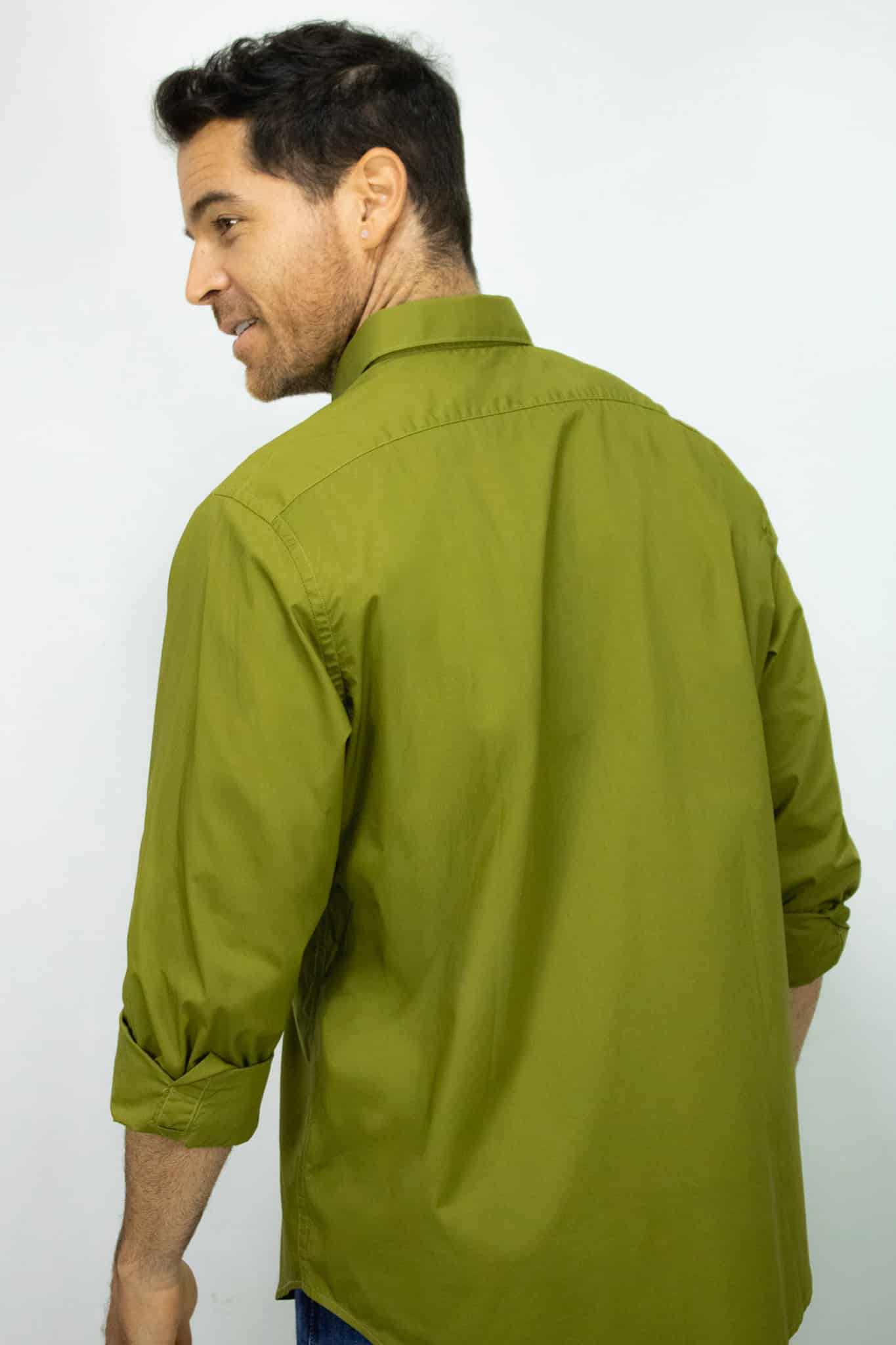 Camisa Manga Larga Oxford Verde - miniatura 3