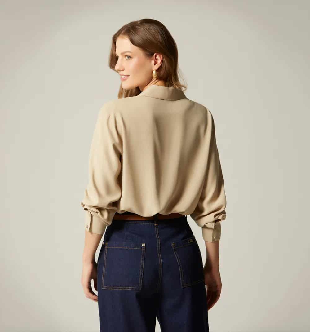 Blusa camisera manga larga - miniatura 8