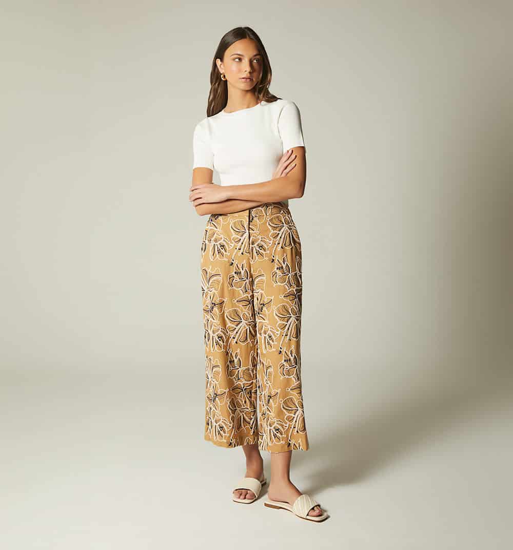 Pantalon culotte tiro alto - miniatura 1
