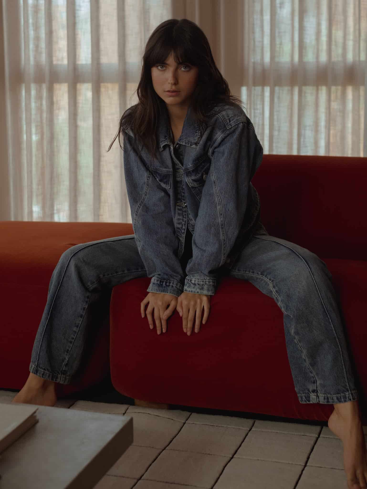 OVERLAY DENIM JACKET - CLASSIC BLUE - miniatura 2