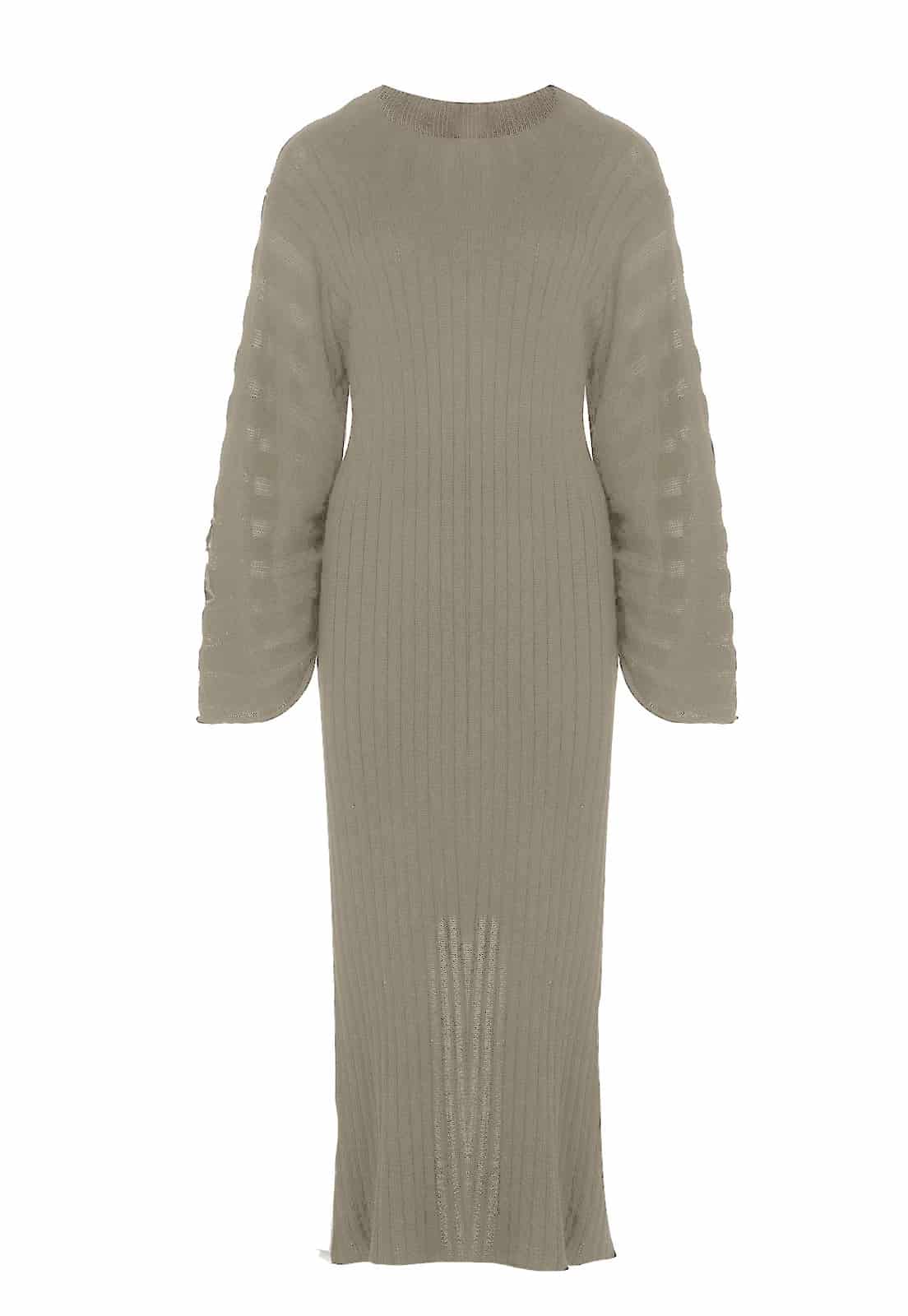 RIBBED WOVEN DRESS - miniatura 8