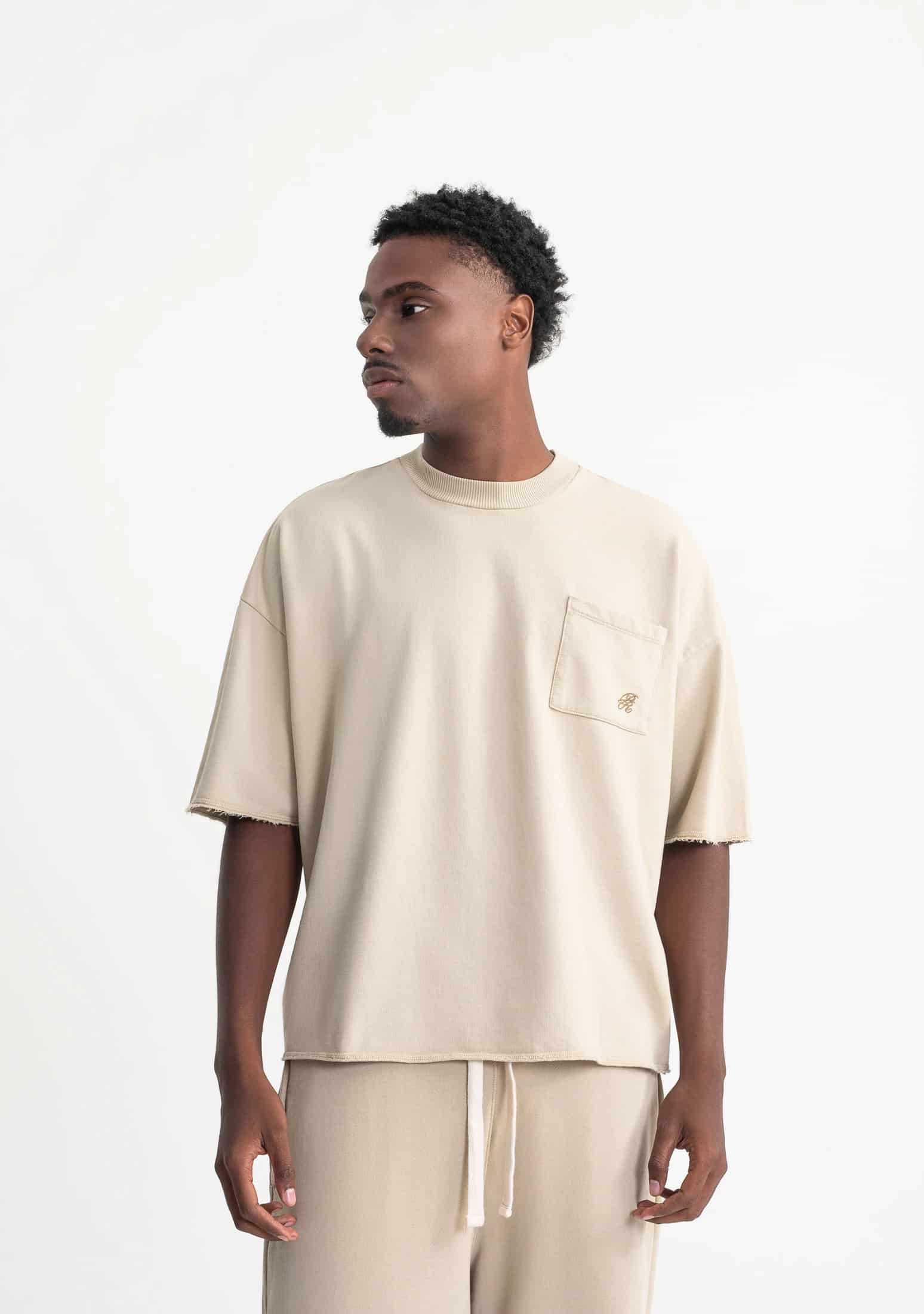 Rustic taupe pocket t-shirt - miniatura 2