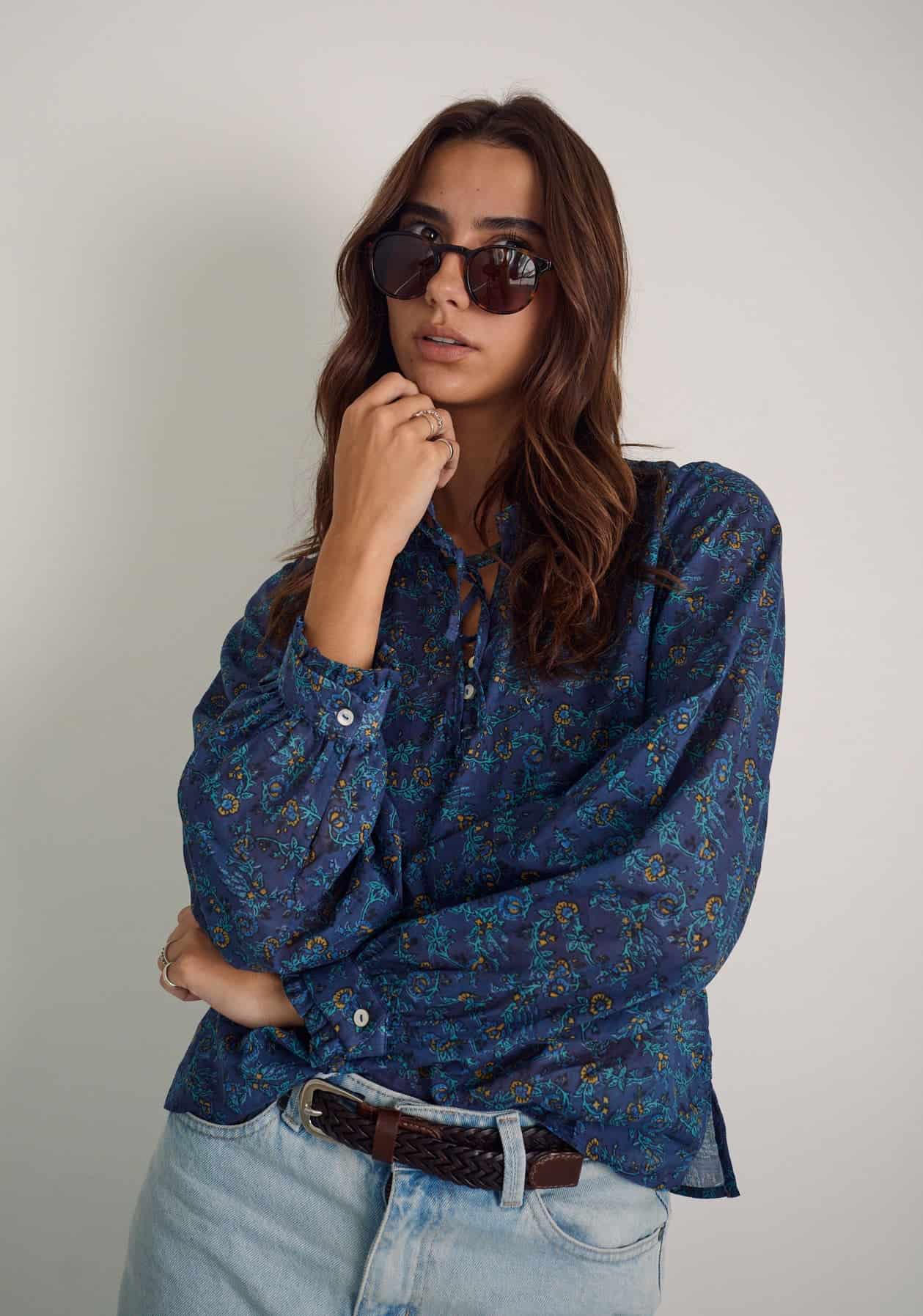 Blusa M Amelia Estampado Azul - miniatura 3
