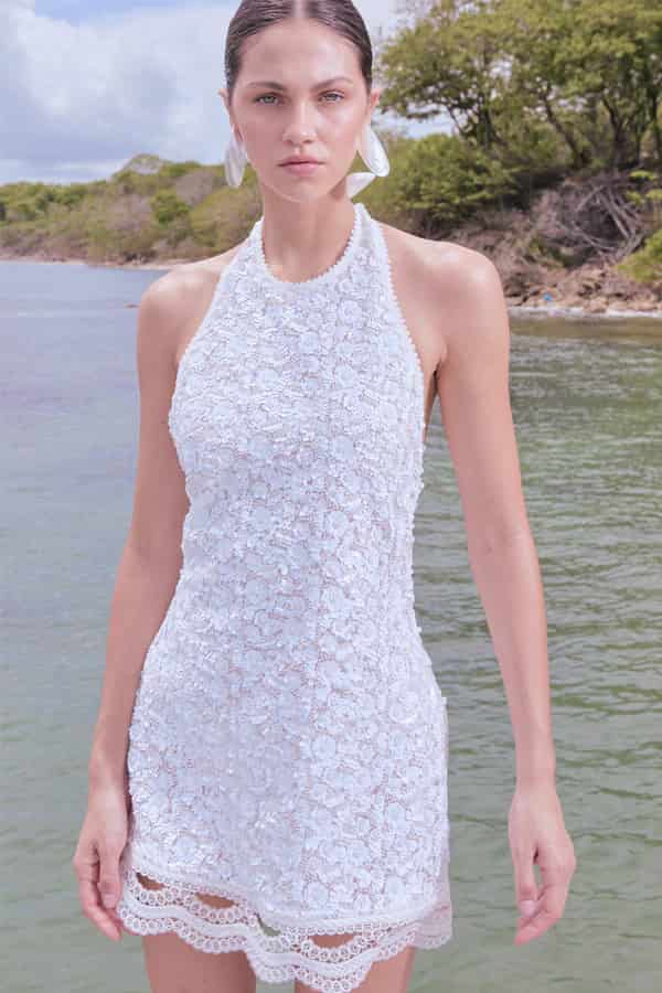 MEDIANOCHE MINI DRESS WHITE - miniatura 1