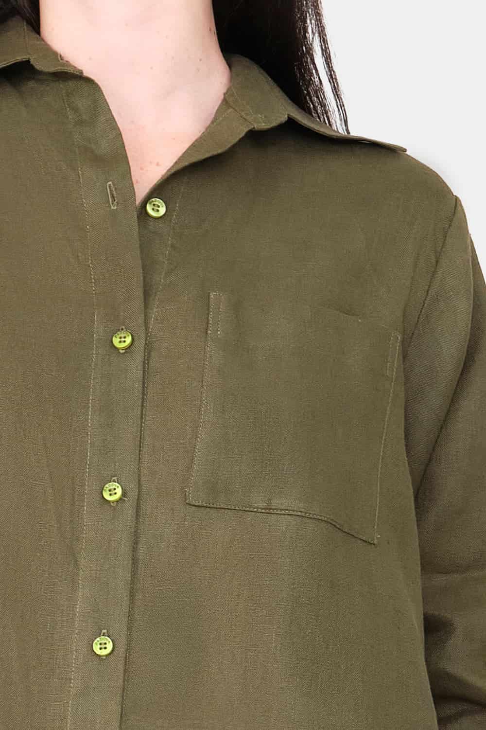Camisa new giorgina verde oliva - miniatura 2