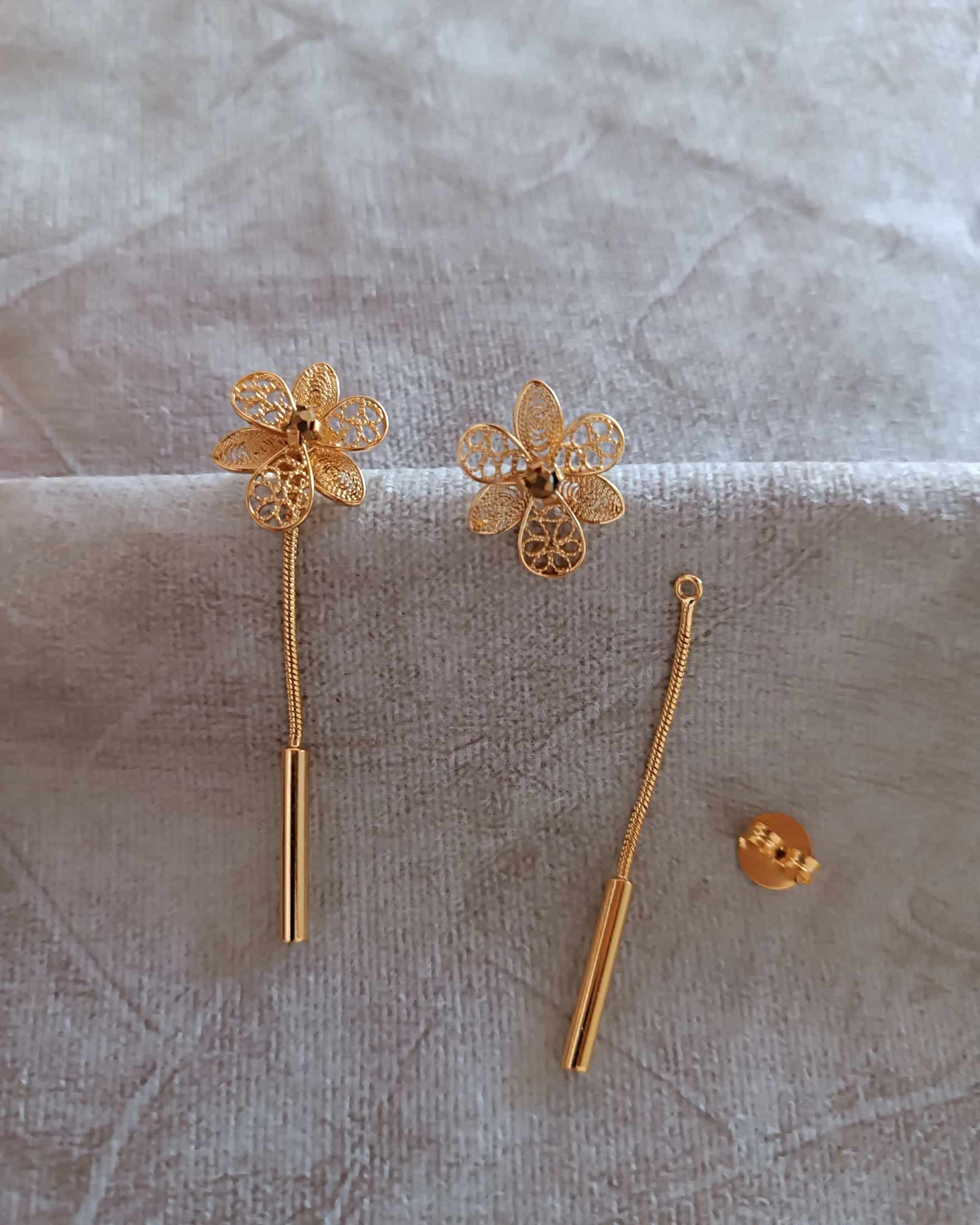 Aretes filigrana doble función Esther - miniatura 5