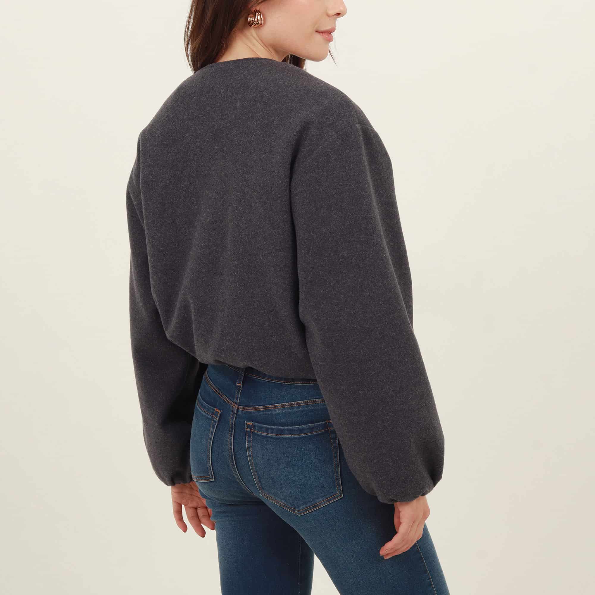 Chaqueta bomber cuello redondo - miniatura 8