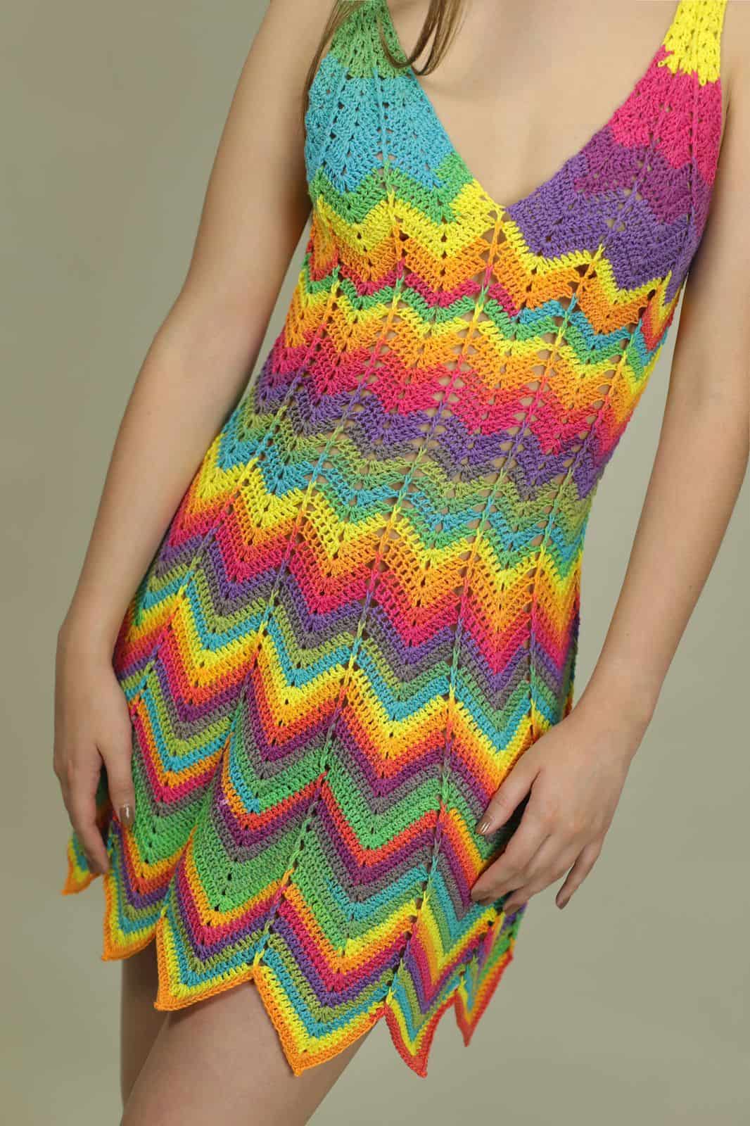 Crocheted Dress - Rainbow - miniatura 4