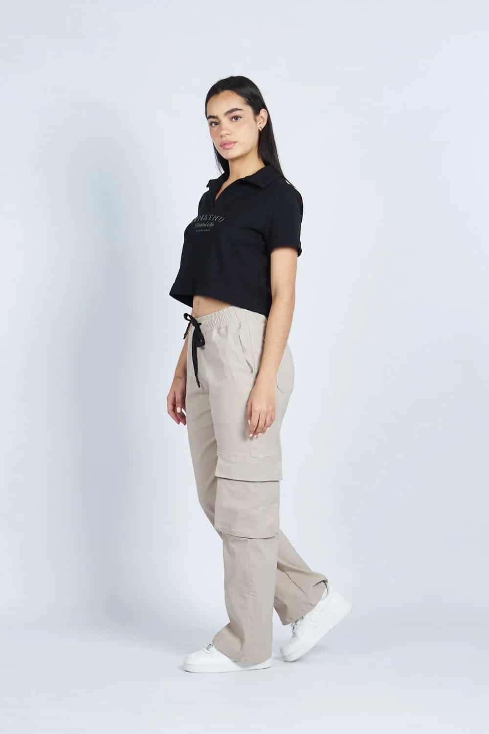 Lounge cropped Polo textura Negra | Drop 03 | - miniatura 2