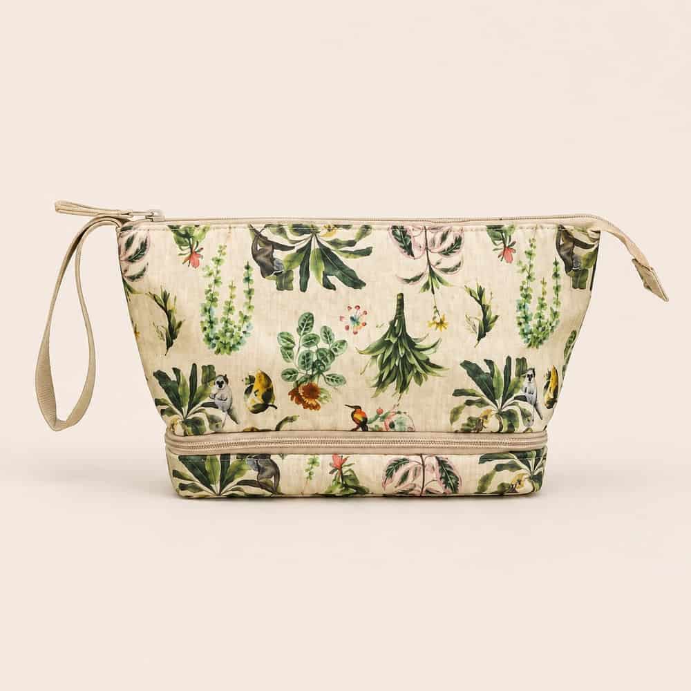 Cosmetiquera Renata con Dos Compartimentos Estampado Amazonas - miniatura 1