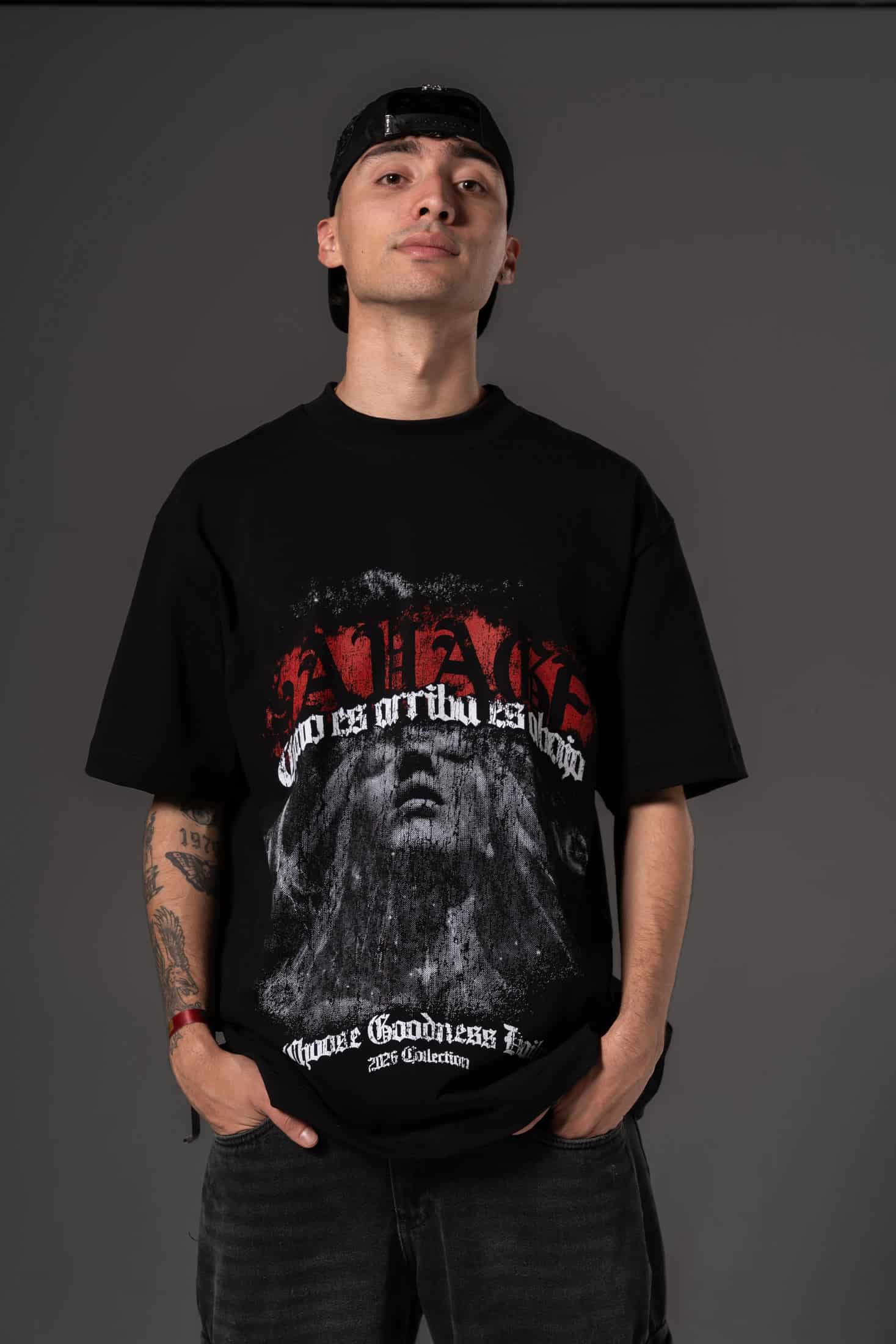 Camiseta Oversize Good heart  savage  250 gramos 14646 - miniatura 1