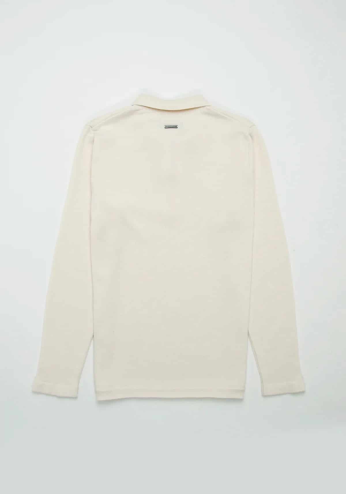 Saco Camisero Half Zip Algodón Crema - miniatura 4