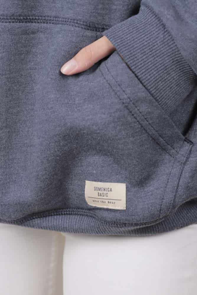 HOODIE AZUL UNISEX- BÁSICO - miniatura 2