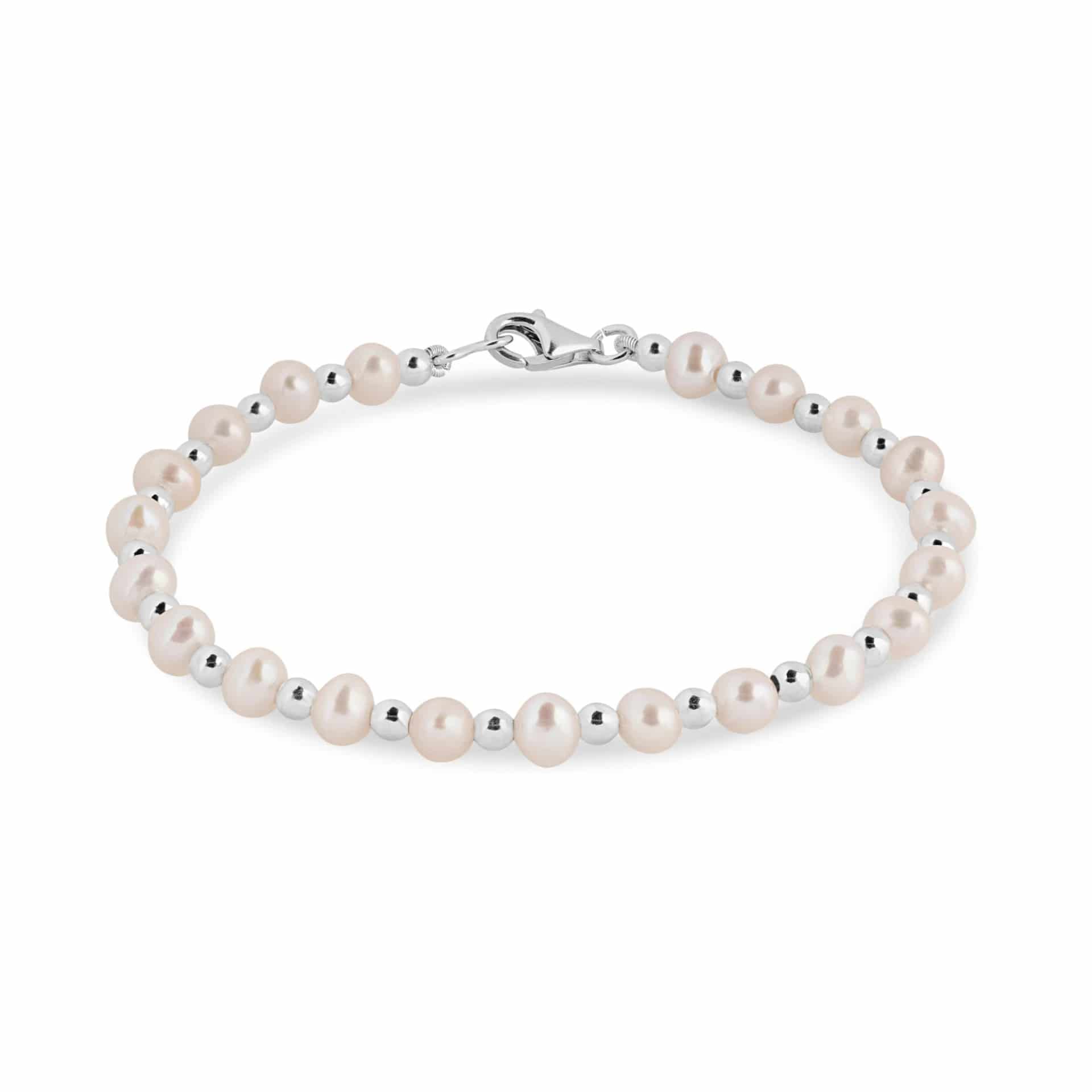 Pulsera de Perlas & Balines en Plata - miniatura 1
