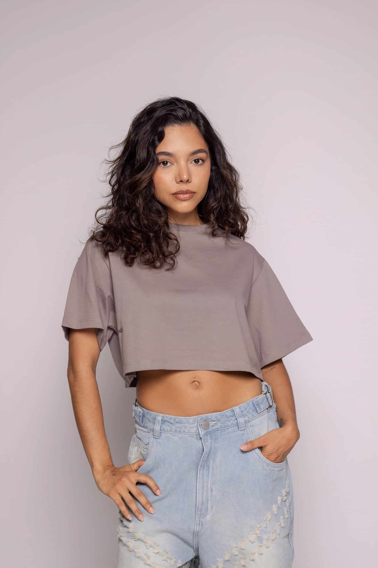 CropTop Basic Motion-Gris - miniatura 1