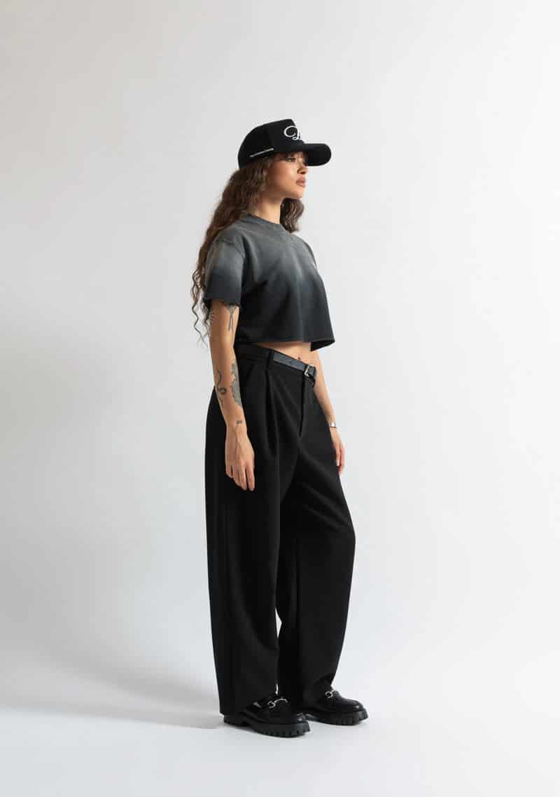 Monclair washed black Crop top - miniatura 5