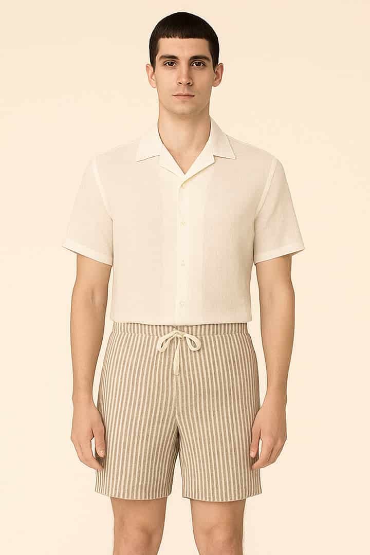 Camisa beige - miniatura 1