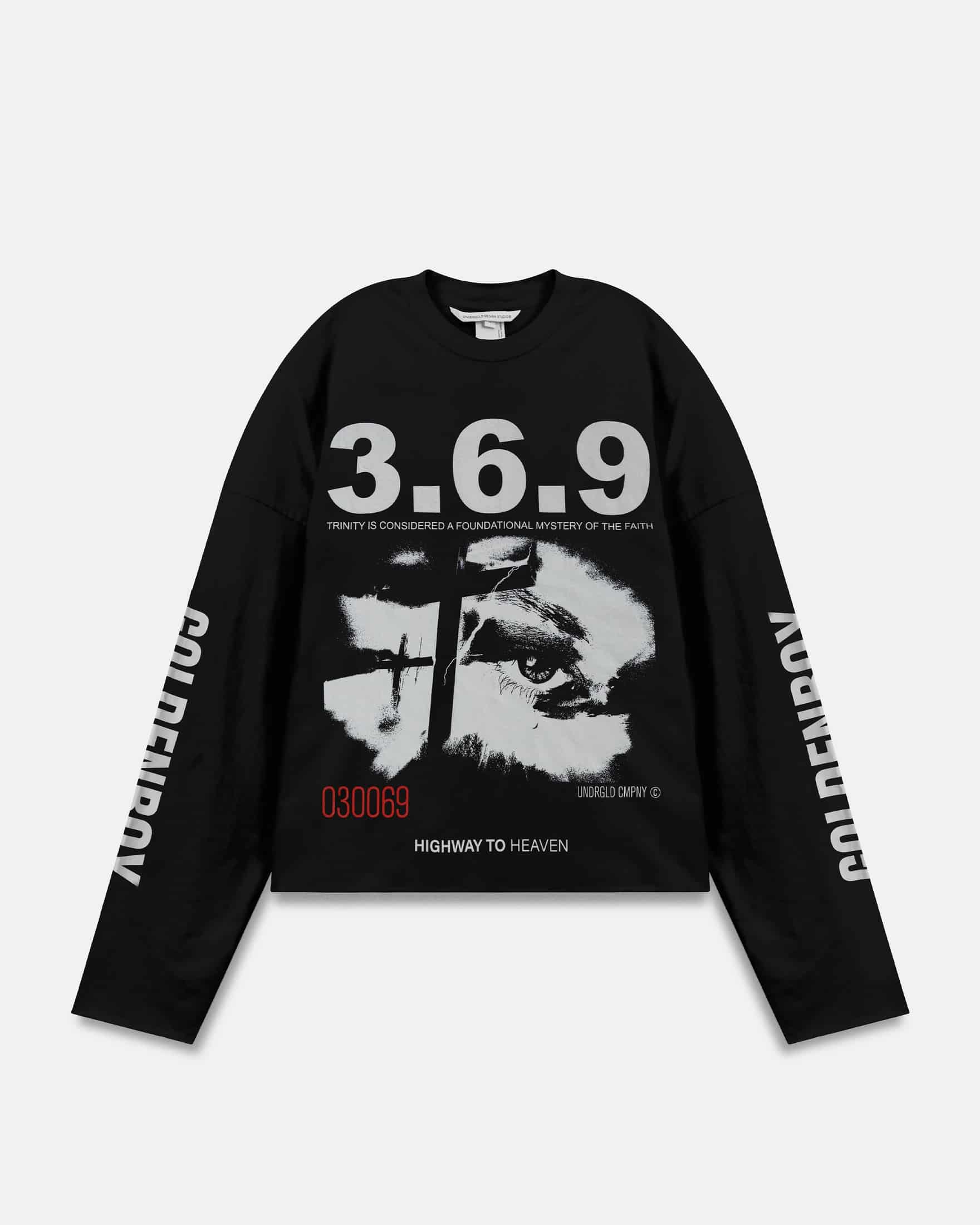 Spring Trinitas Long Sleeve Tshirt Black - miniatura 1