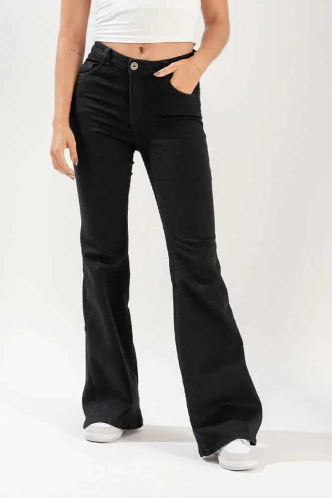 Jeans Flare Negro - miniatura 1