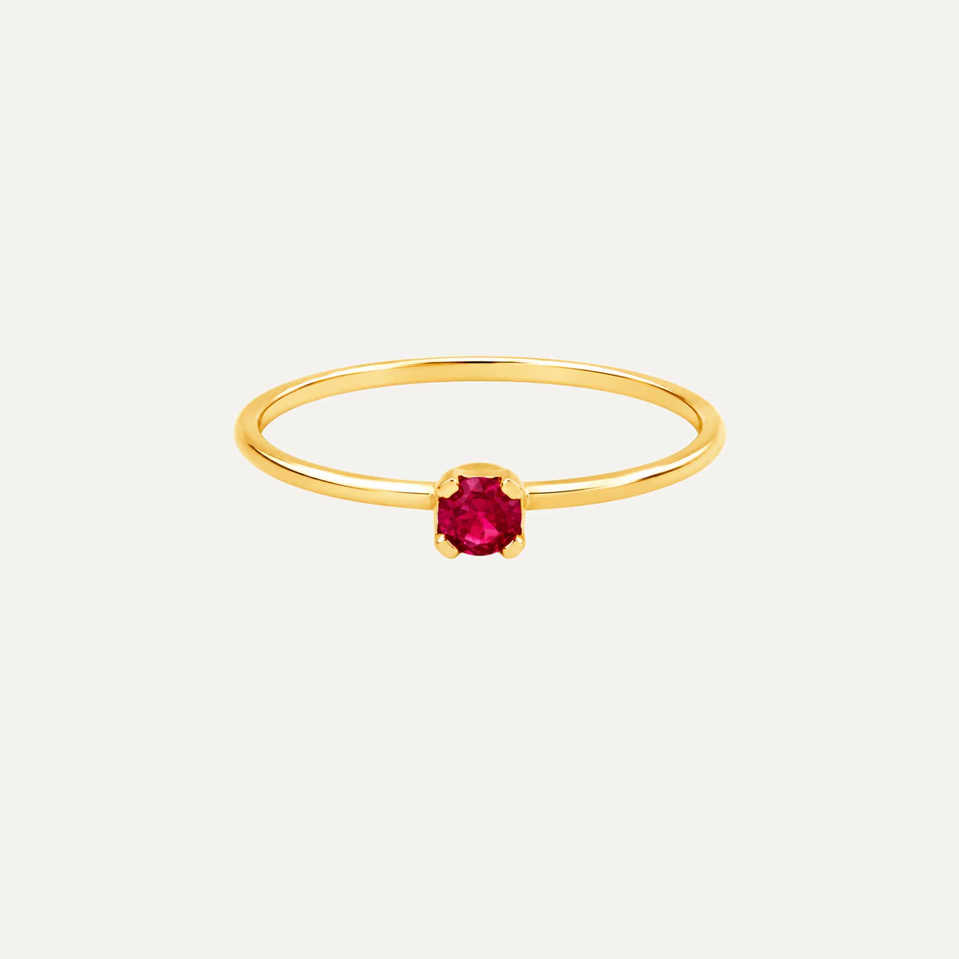 Anillo Birthstone liso - miniatura 2