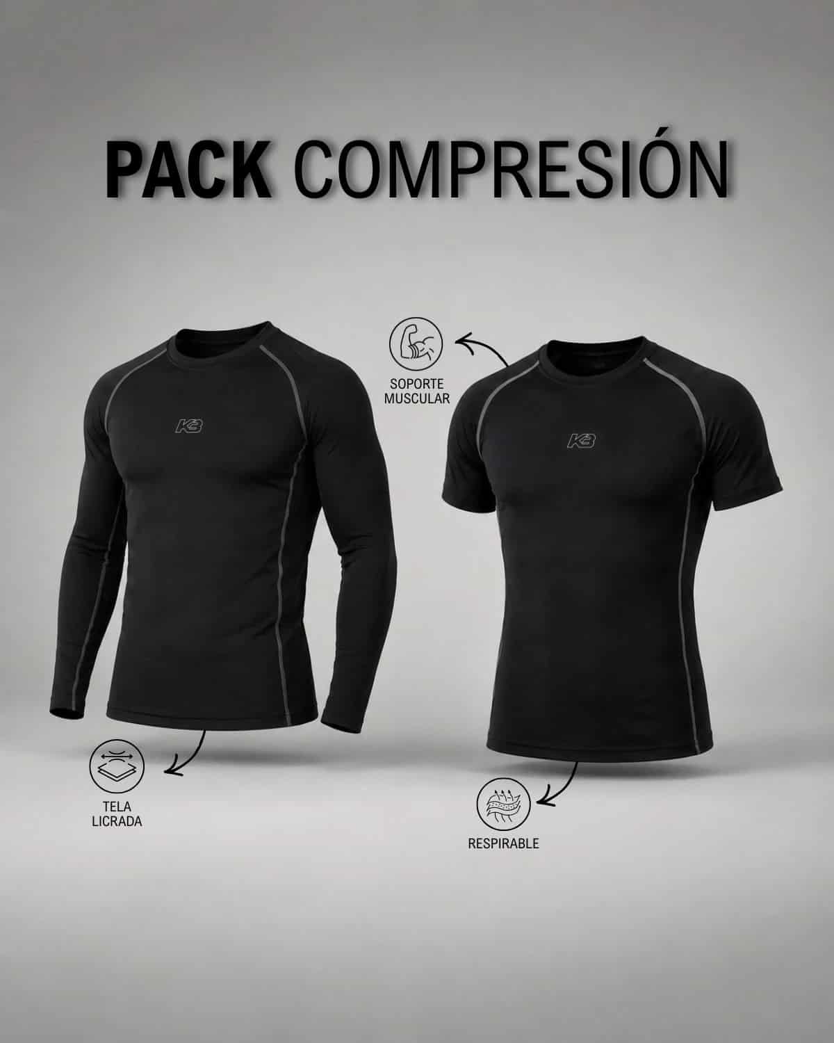 Pack Compresion X2 Ref 383 y 381 | KBMEN RF.416 - miniatura 2