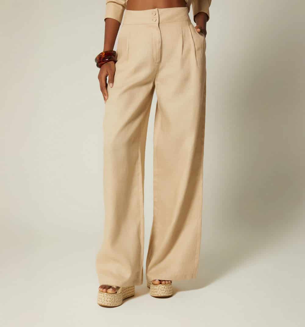 Pantalon palazo de prenses tiro alto - miniatura 4