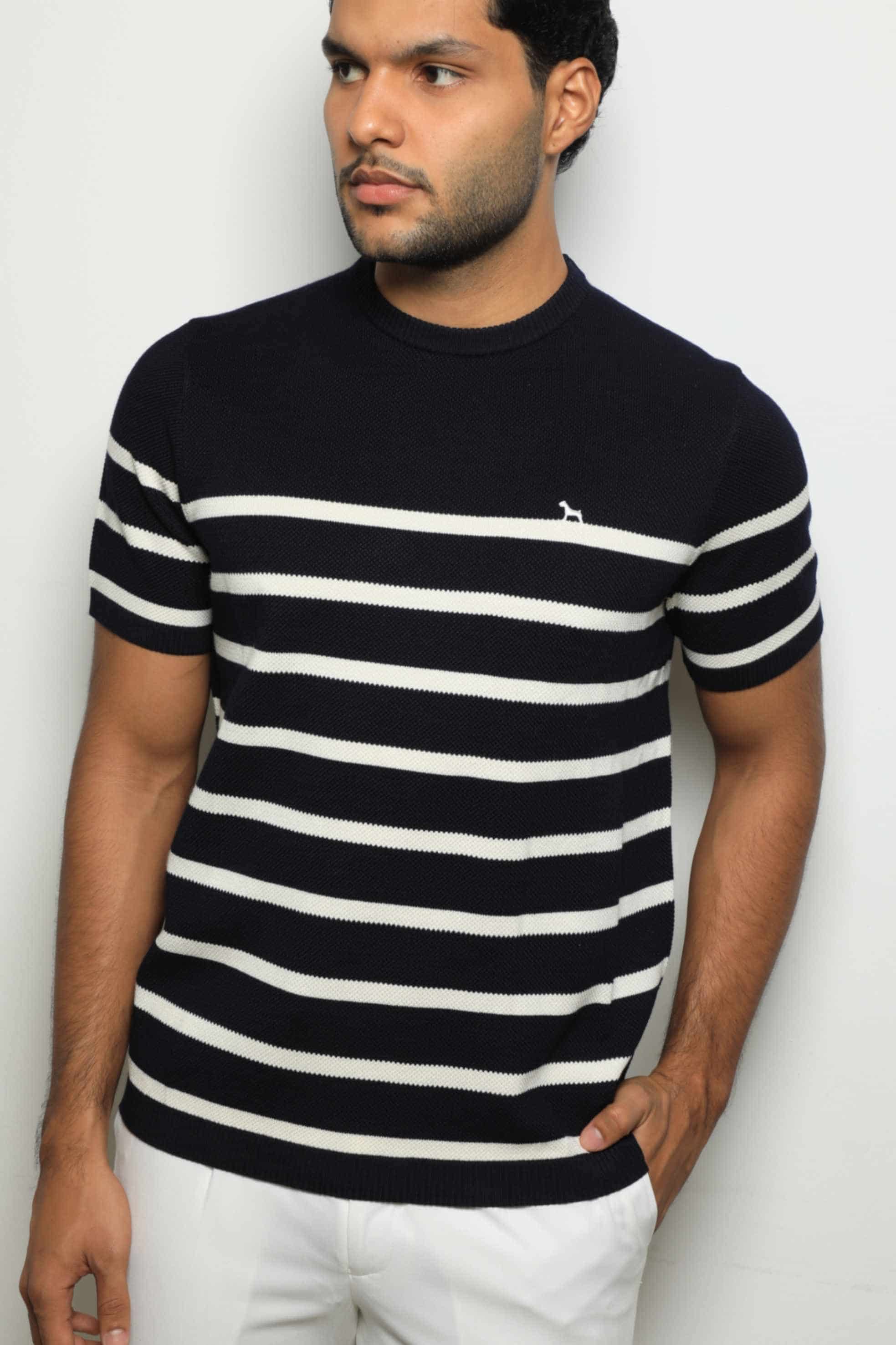 Suéter Tejido Fashion Navy/Rayas - miniatura 4