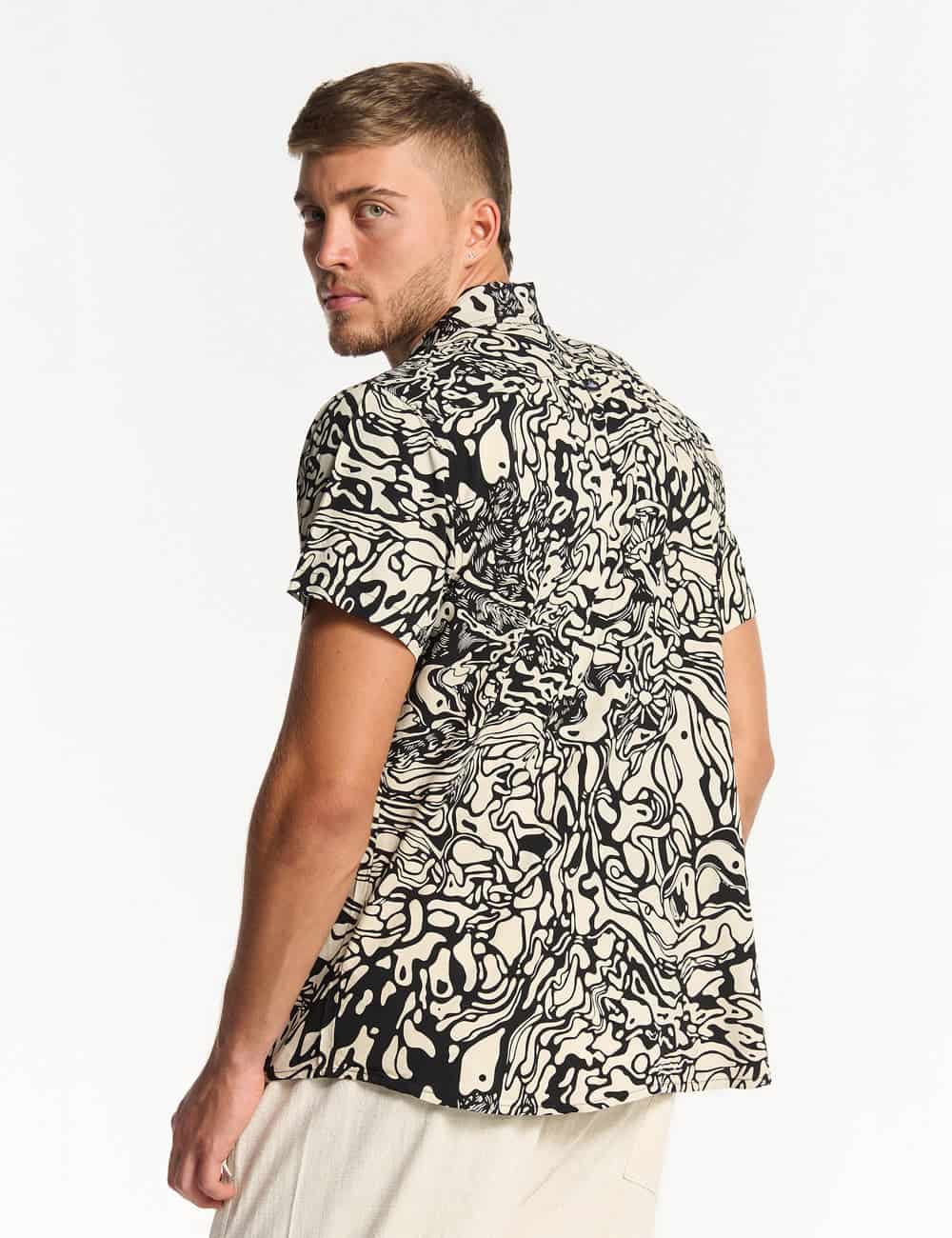 Camisa Regular Fit Pareidolia  negro + crudo Hombre - miniatura 2