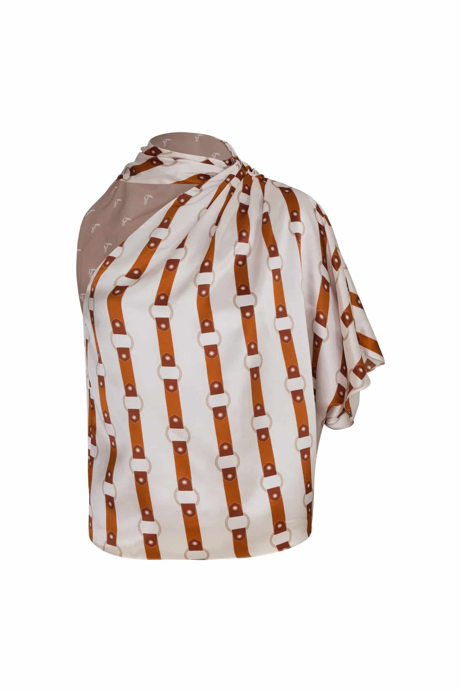 Chiminango Satin Silk Blouse / Horse Reins - miniatura 1