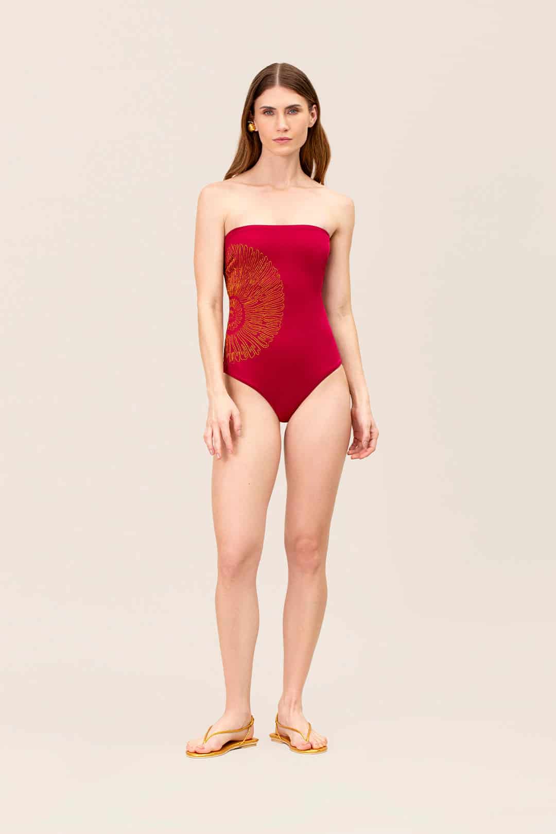 Vestido De Baño Enterizo Arena Onda - miniatura 1