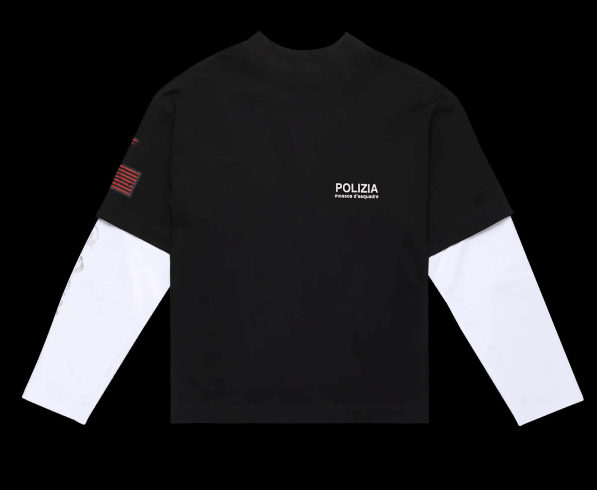 POLIZIA BLACK/WHITE DOUBLE SLEEVE - miniatura 9