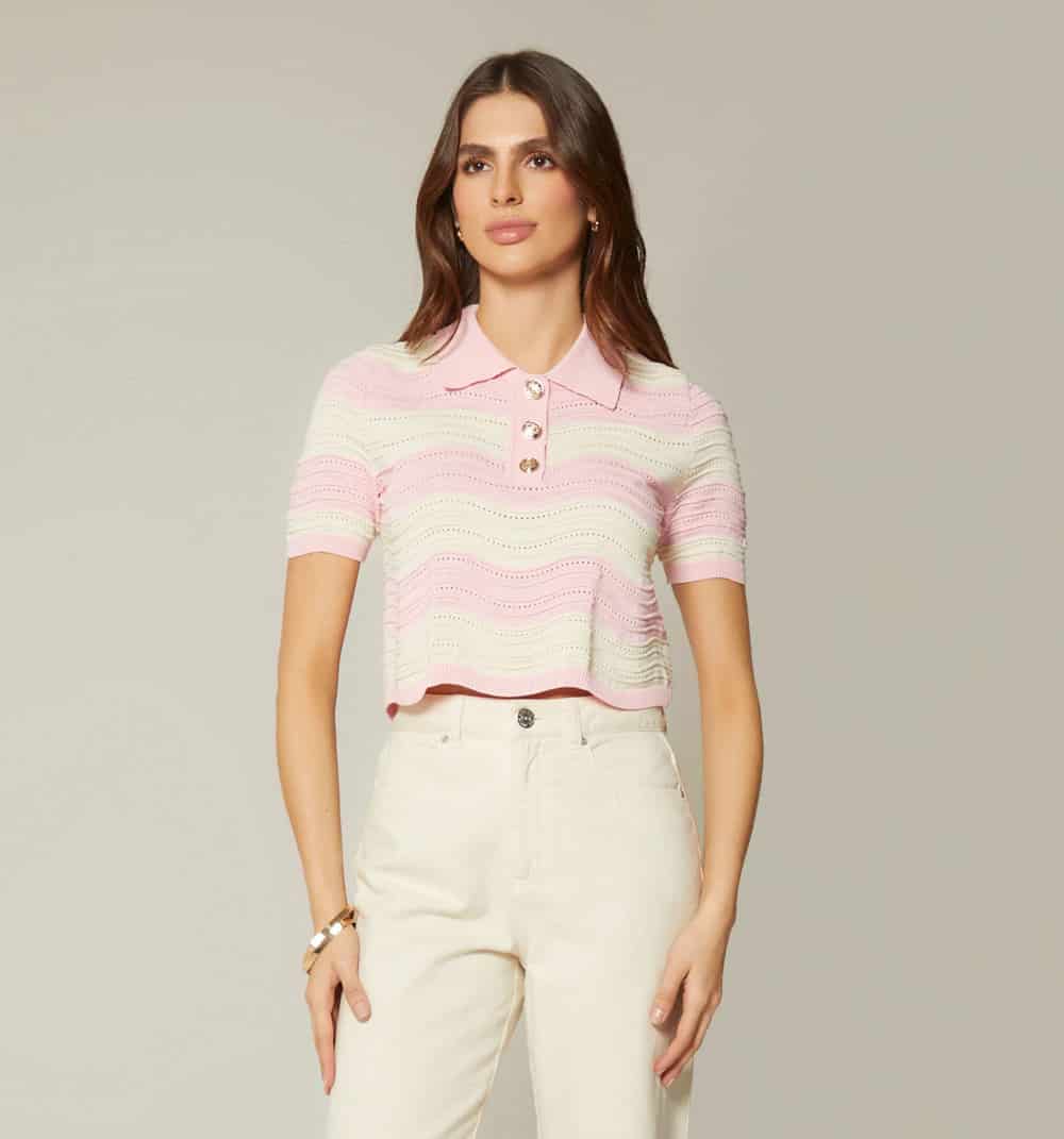 Blusa boxi tipo polo - miniatura 6