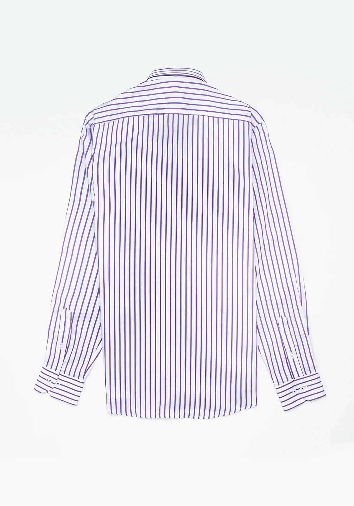 Camisa Sarga Raya Algodón Lila - miniatura 4