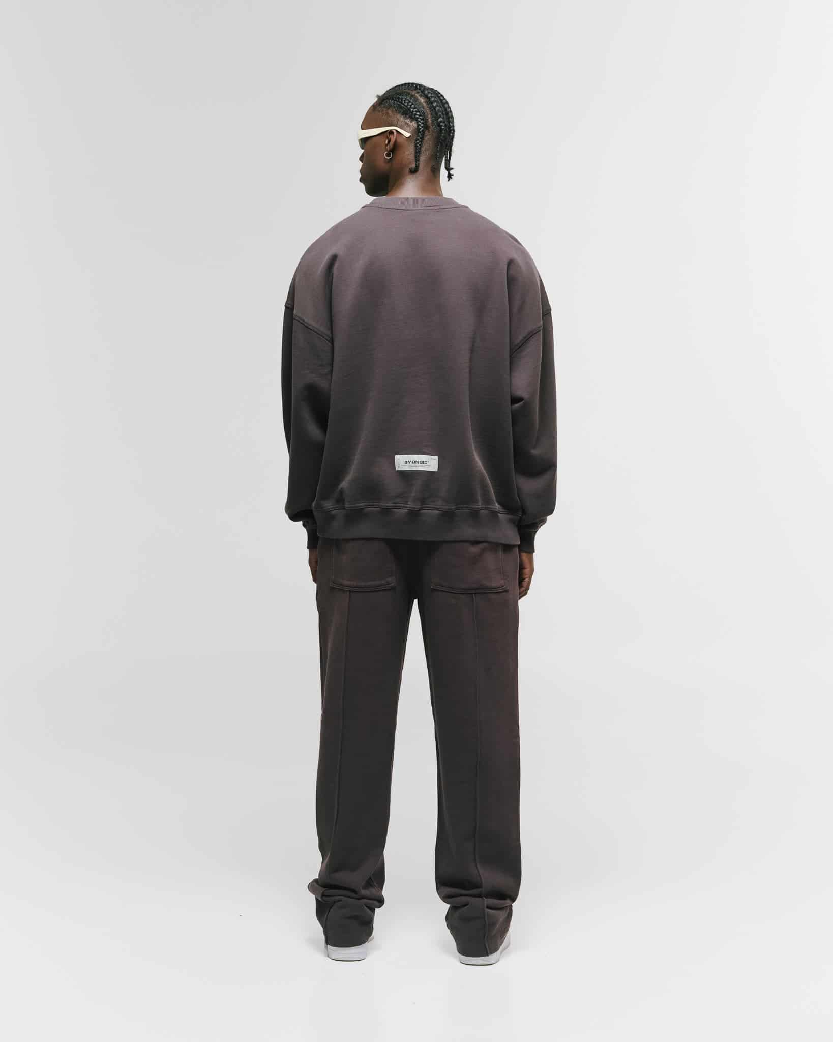 Crewneck Oversized Básico V4 - Café Chocolate - miniatura 4