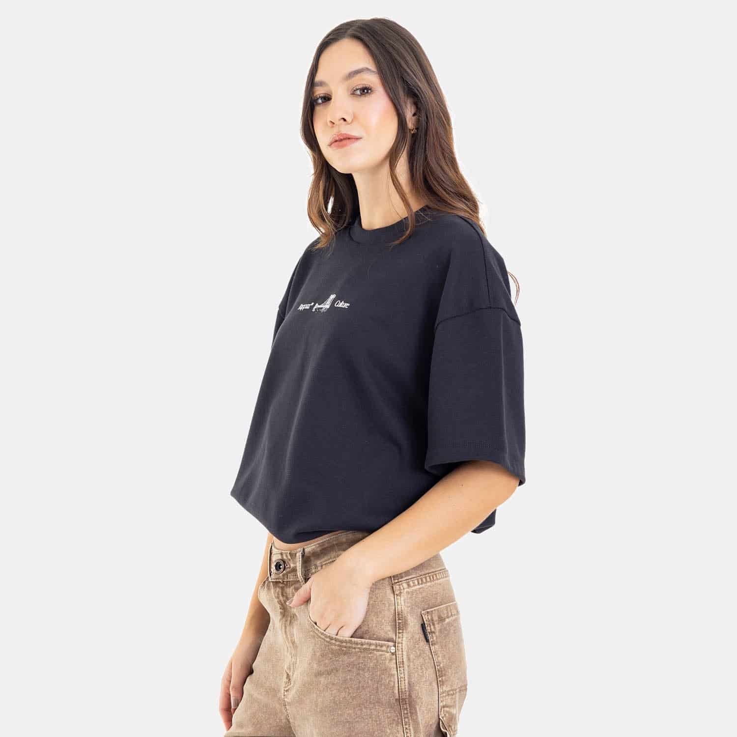 Boxy Fit Tee Brooklyn Bridge Negro - miniatura 5