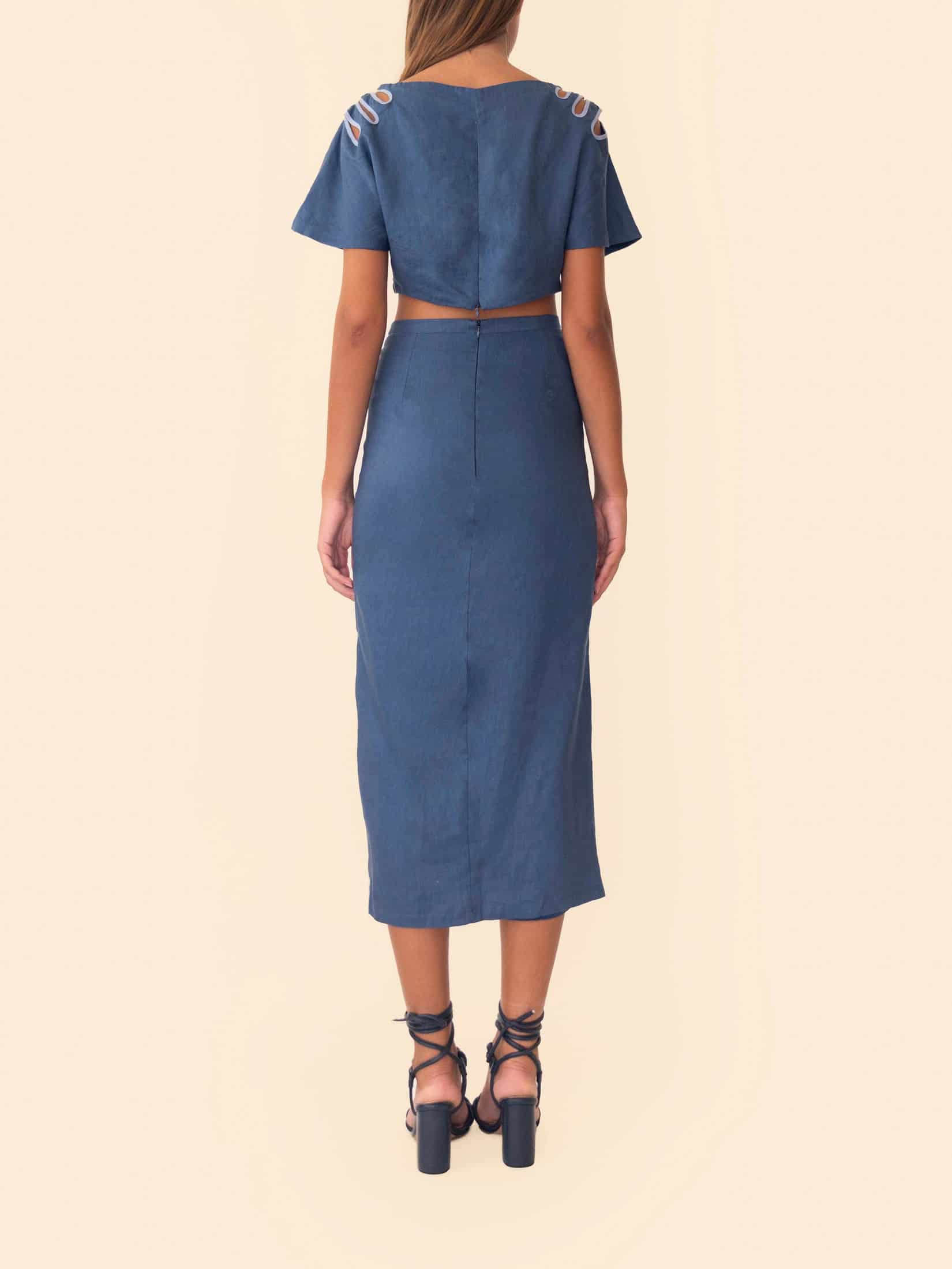AYLA SKIRT NAUTIC BLUE - miniatura 4