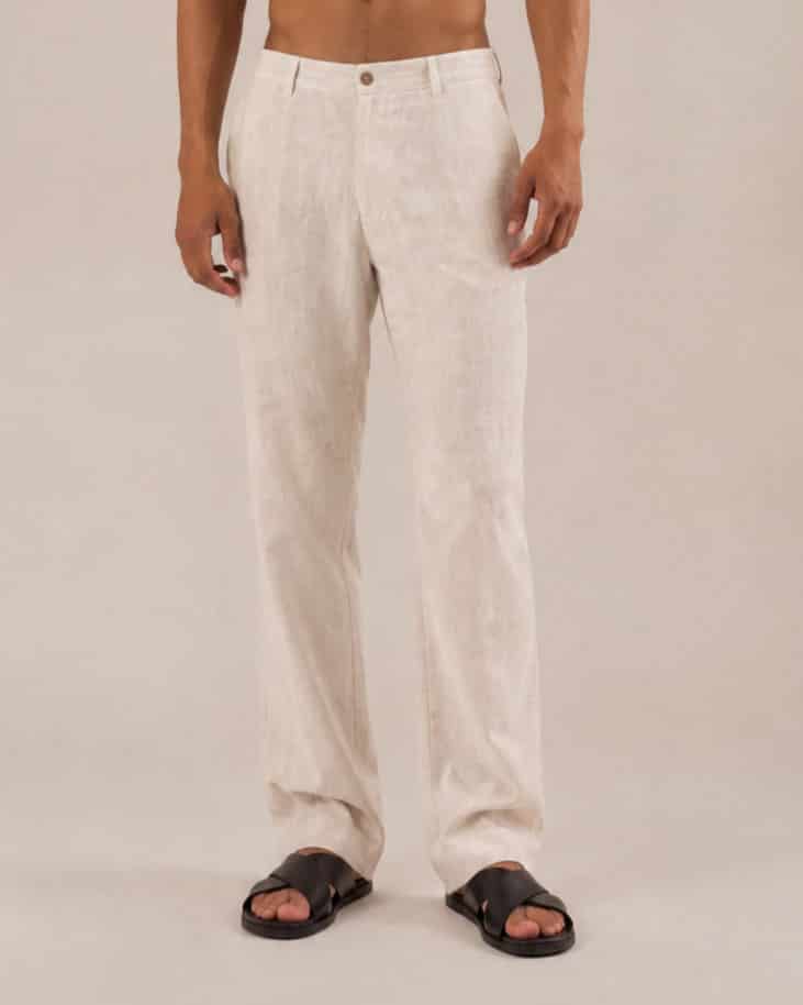 pantalón regular fit beige - miniatura 1