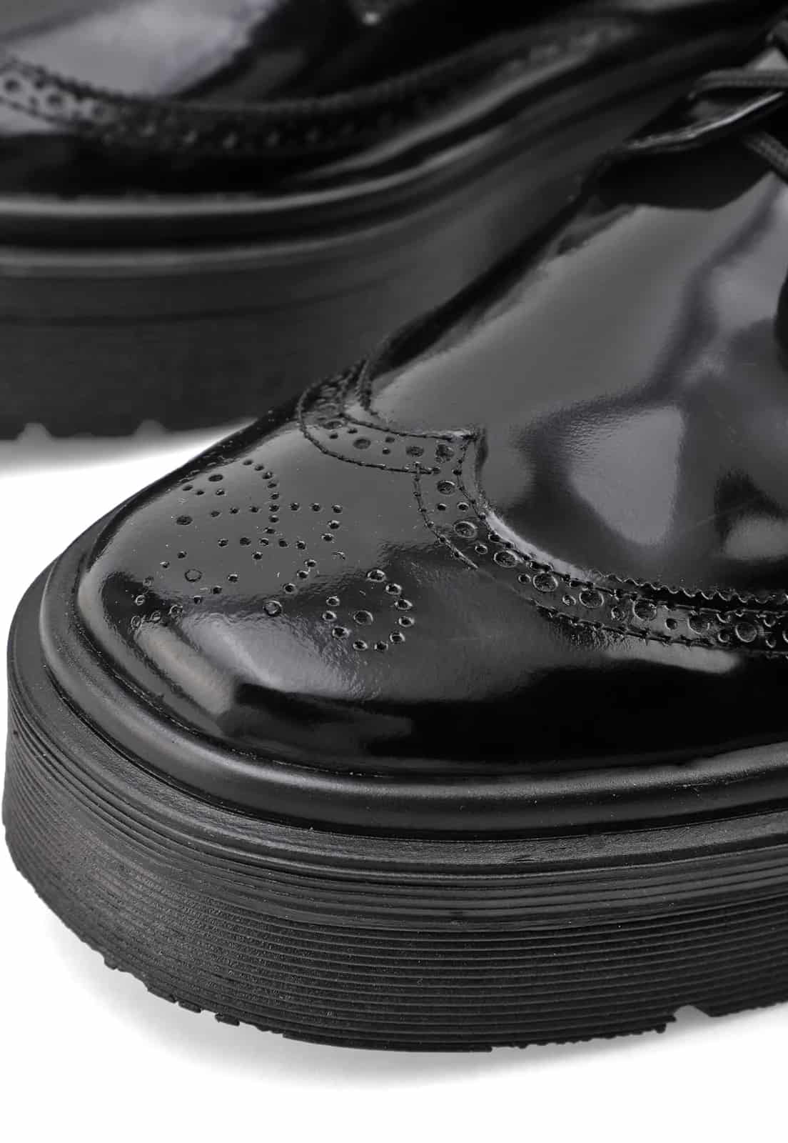 Zapatos oxford negros suela chunky - miniatura 6