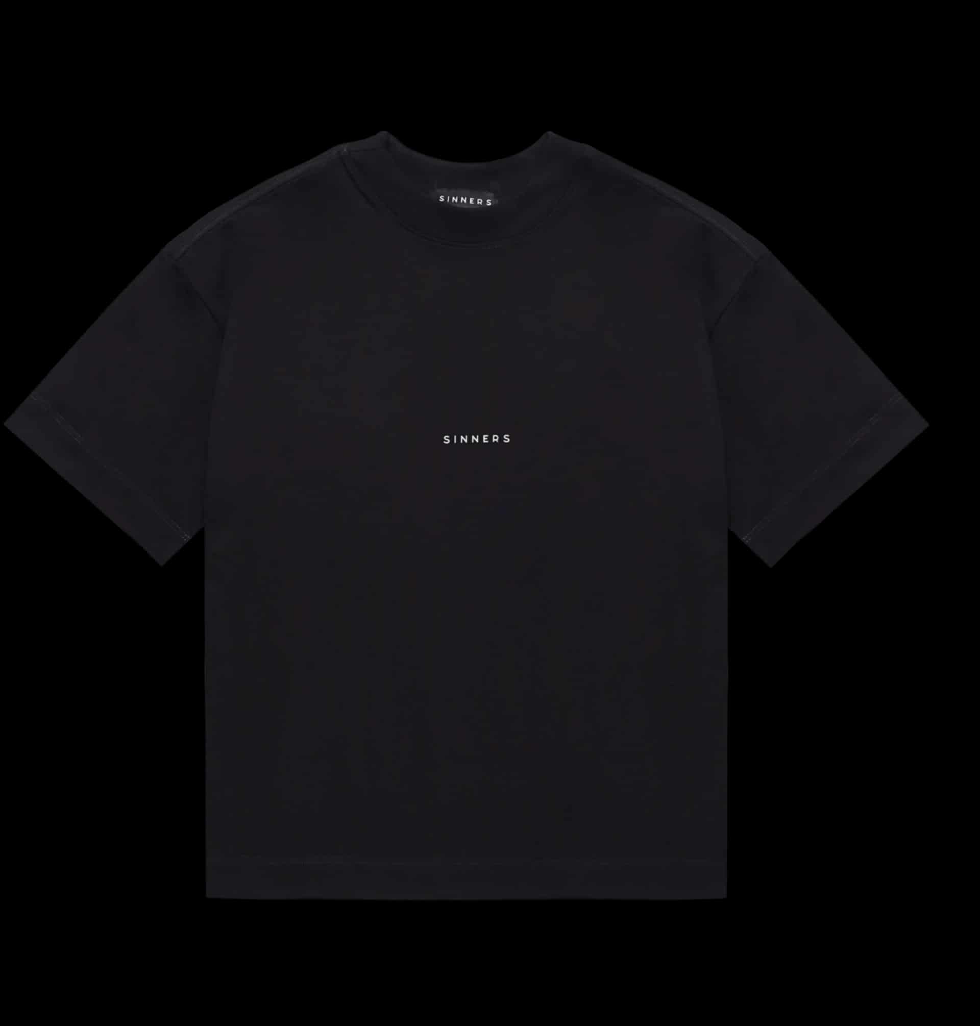 CENTER LOGO BLACK T-SHIRT - miniatura 1