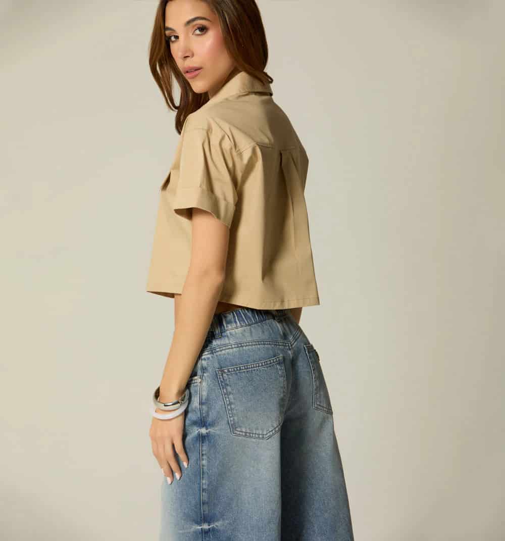 Blusa manga corta boxy - miniatura 9