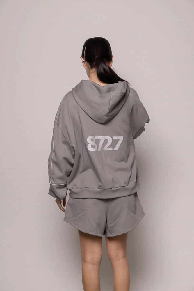 Hoodie 87/27 Sgo Dama-Gris - miniatura 3