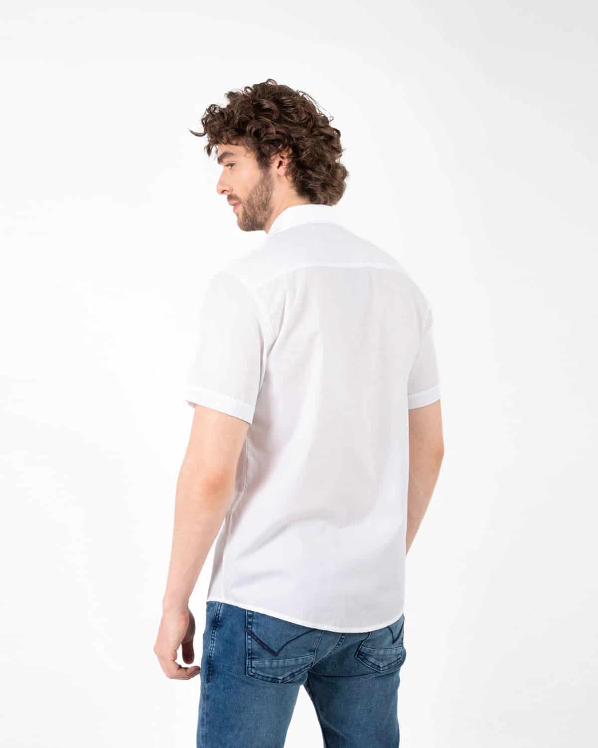 Camisa blanca manga corta para hombre - miniatura 68
